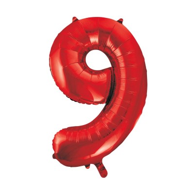 GLOBO ROJO 88 CM NUM. 9