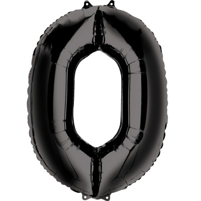 GLOBO NEGRO 86 CM NUM. 0