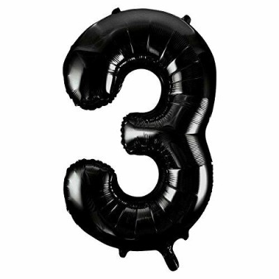 GLOBO NEGRO 86 CM NUM. 3