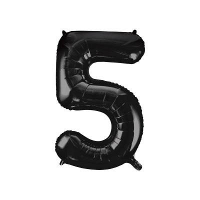 GLOBO NEGRO 86 CM NUM. 5