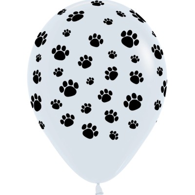 GLOBOS LATEX HUELLAS MASCOTA 12 UND
