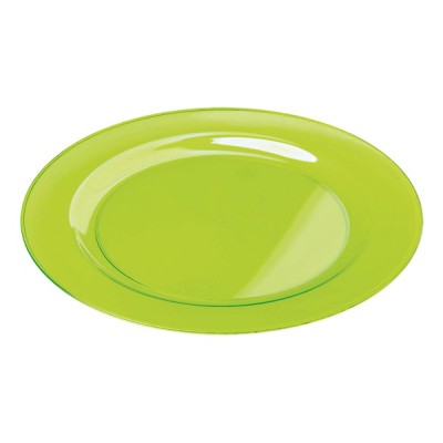 PLATO CRISTALINO VERDE 10 UND 19 CM