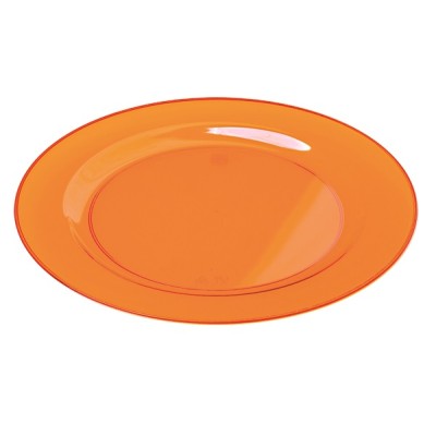 PLATO CRISTALINO NARANJA 10 UND 19 CM