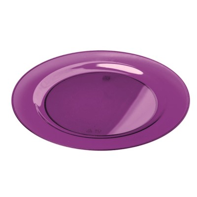 PLATO CRISTALINO MORADO 19 CM 10 UND
