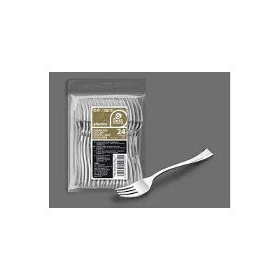 TENEDOR DEGUSTACION PLATA 10 CM 24 UND