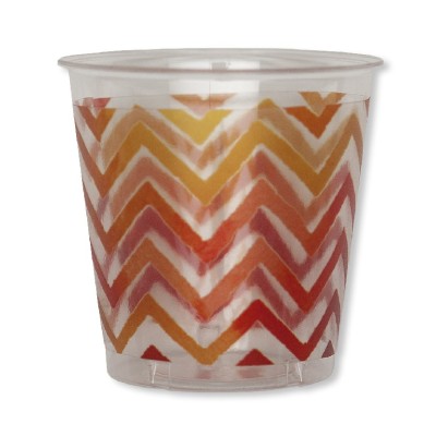 VASOS KRISTAL 300CC CHEVRON ROJO-71RCC