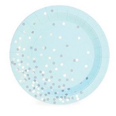 PLATO CONFETTI AZUL PASTEL 12 UND