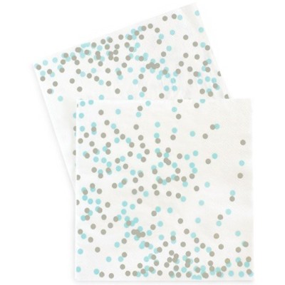 SERVILLETAS CONFETTI AZUL 20 UND