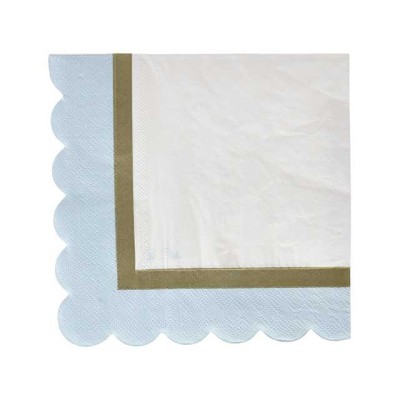 SERVILLETAS CHIC AZUL 33X33 16 UND