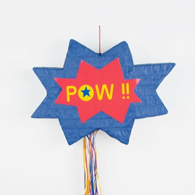 PIÑATA SUPER HEROE ESTRELLA POW