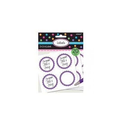 PEGATINA REDONDA LILA S/20