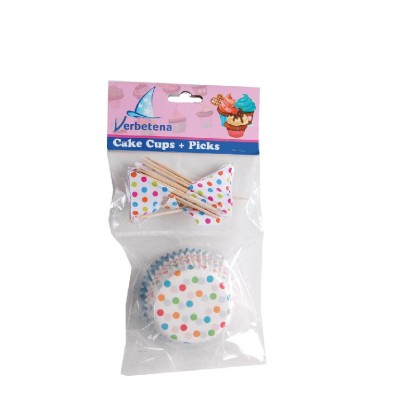 CUPS CAKE CONFETTI + PICKS S/12
