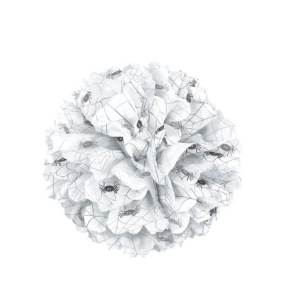 POM PON BLANCO ARAÑAS 35 CM
