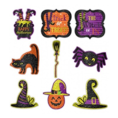 RECORTABLE HALLOWEEN BRUJAS 9 PZAS