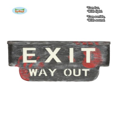 LETRERO ¨EXIT¨ CON LUZ 48 X18 CM
