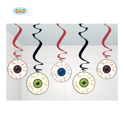 5 COLGANTES OJOS 60 CM