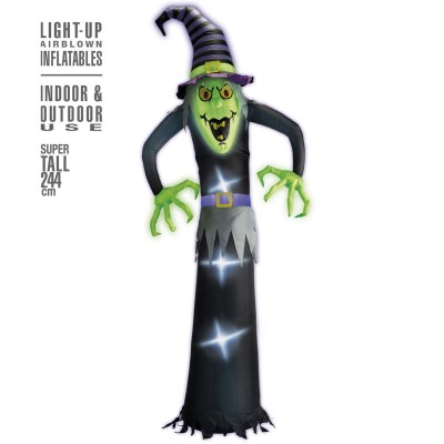 BRUJA HINCHABLE LUMINOSA CON FAN' 244 CM