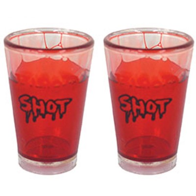 2 VASOS CHUPITO CON SANGRE
