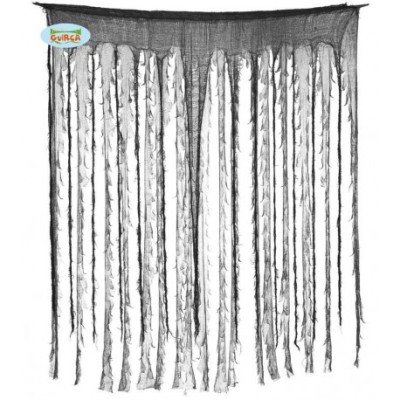 CORTINA NEGRA Y GRIS 150 X 190 CM