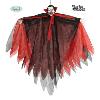 COLGANTE VAMPIRO 90 CMS CAPA NEGRA Y ROJA