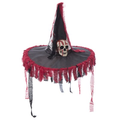 SOMBRERO BRUJA CALAVERA Y LUZ