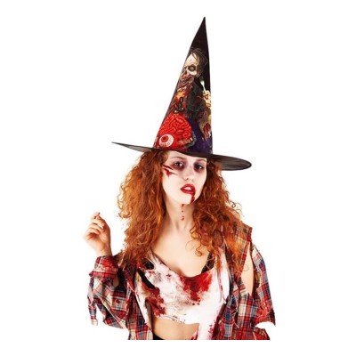 SOMBRERO BRUJA ZOMBIE