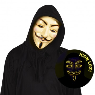 MASCARA ANONYMOUS CON LUZ