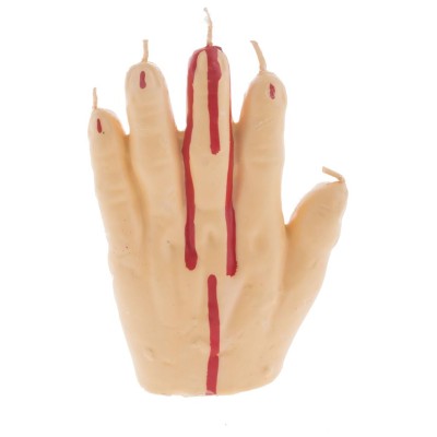 MANO DE VELA CON SANGRE