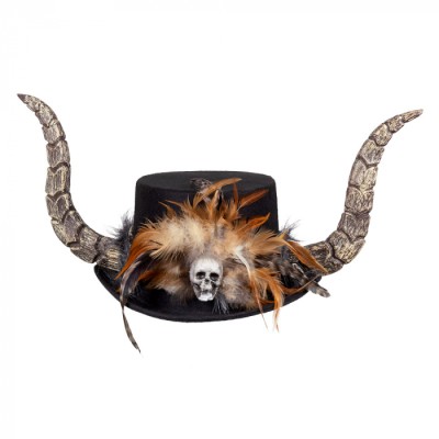 GORRO CALAVERA Y CUERNOS