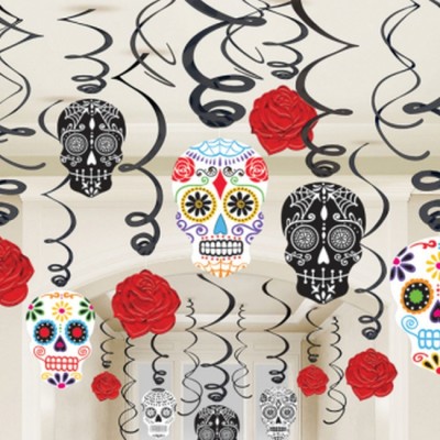 DECO COLGANTE CALAVERAS 30 UND