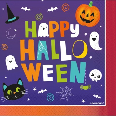 SERVILLETAS HALLOWEEN INFANTIL 33 CM 16 UND