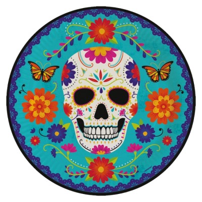 PLATOS CALAVERA DIA DE LOS MUERTOS 23 CM