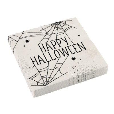 SERVILLETAS BLANCAS HAPPY HALLOWEEN 16 UND
