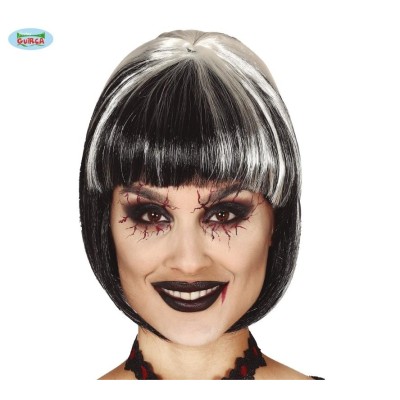 MEDIA MELENA CON MECHAS BLANCAS EN CAJA