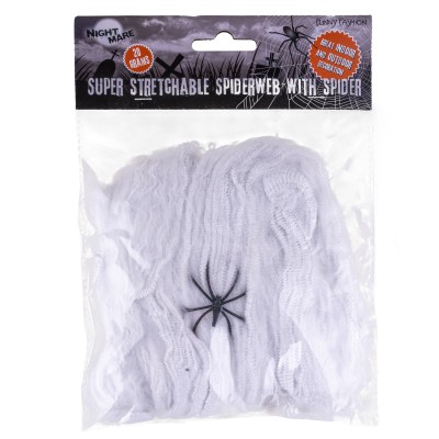 TELARAÑA 20 GR BLANCA CON 1 ARAÑA NEGRA