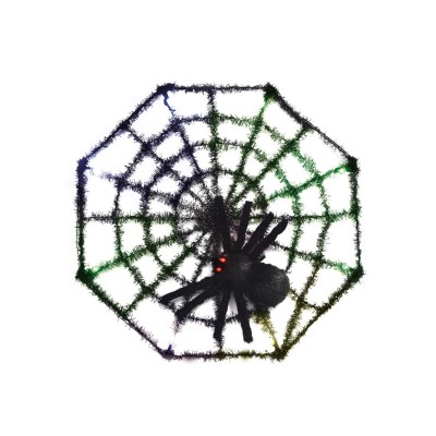 TELARAÑA CON ARAÑA Y LUZ.