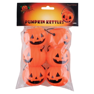 6 MINI CUBOS DE CARAMELOS DE CALABAZA DE 6 CM