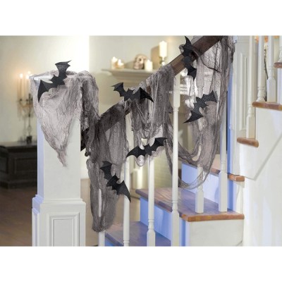 DECORACION GASA CON MURCIELAGOS 60.9X457CM
