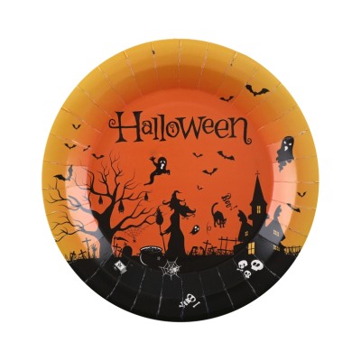 PLATOS CASA ENCANTADA HALLOWEEN 23 CM 10 UND