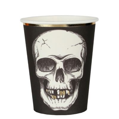 VASOS ESQUELETO7.8X9.7CM 27CL 10 UND