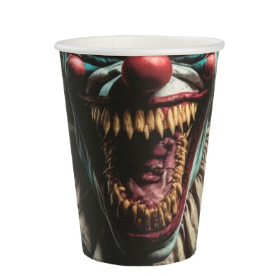 VASOS PAYASO ASESINO 7.8 X 9.7CM 10 UND