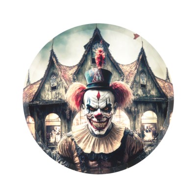 PLATOS PAYASO ASESINO 22.5CM 10 UND