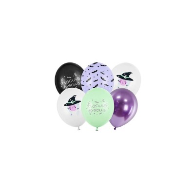 GLOBOS DE 30 CM, BRUJA  6 UD