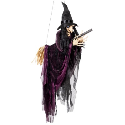 DECORACIÓN BRUJA VOLADORA (65 CM)