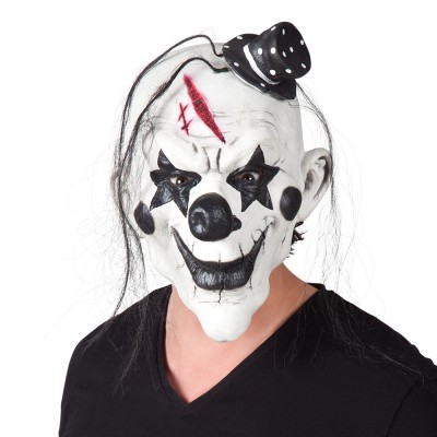 MÁSCARA DE CABEZA DE LÁTEX PAYASO PSICÓPATA