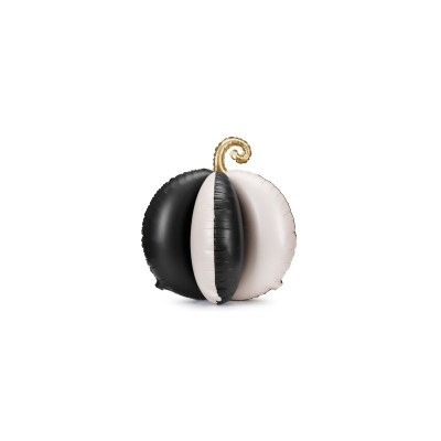 GLOBO FOIL CALABAZA NEGRA Y BLANCA 3D