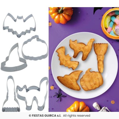 SET DE 5 MOLDES METALICOS PARA GALLETAS