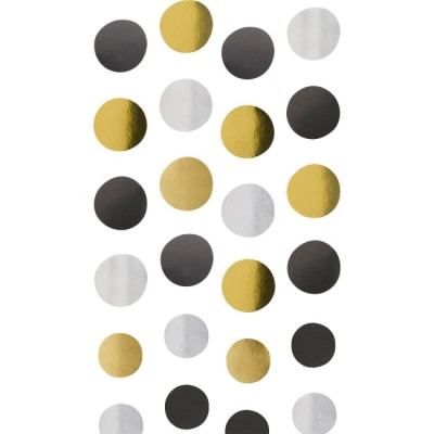 DECO. DISCOS ORO PLATA NEGRO 4 PZAS