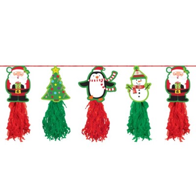 GUIRNALDA BORLAS PAPA NOEL Y ARBOL