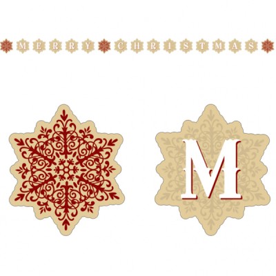 DECO. LETRAS ¨MERRY XMAS¨ CON PINZAS